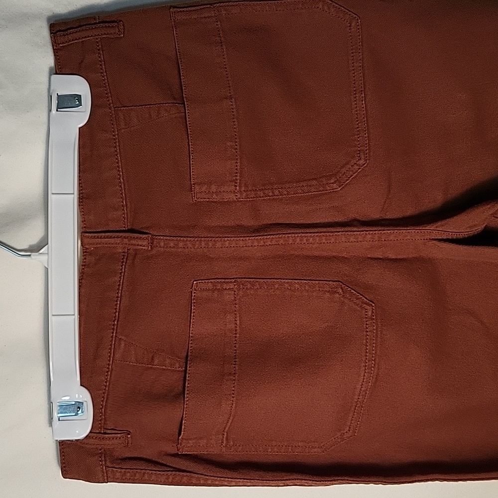 Organic Stretch Cotton Twill Straight Leg Cropped Pants - Picture 6 of 8